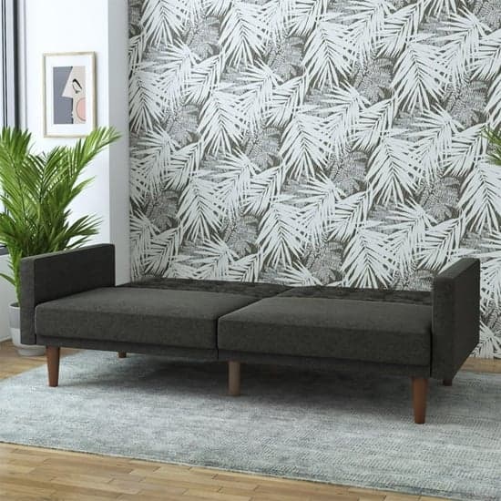 Weiser Linen Fabric Futon Sofa Bed In Grey_3