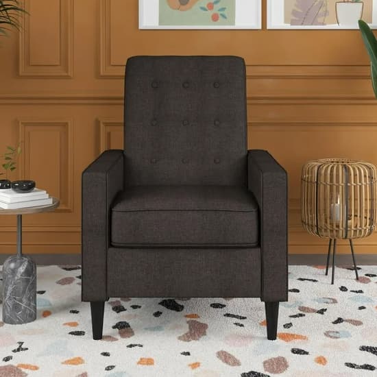 Weiser Linen Fabric Recliner Chair In Grey_3