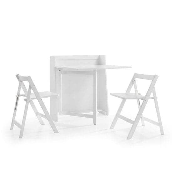 Hanaye Folding Console In To A Dining Table Set In White_6