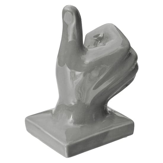 Wendy Ceramic Thumbs Up Sign Sculpture In Grey_2