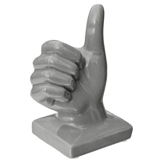 Wendy Ceramic Thumbs Up Sign Sculpture In Grey_1