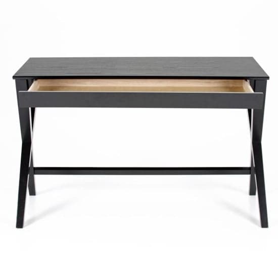 Werito Wooden Computer Desk With 1 Drawer In Black_2