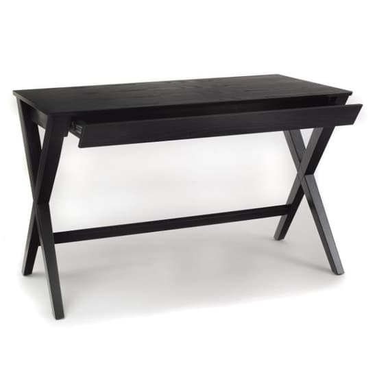 Werito Wooden Computer Desk With 1 Drawer In Black_4