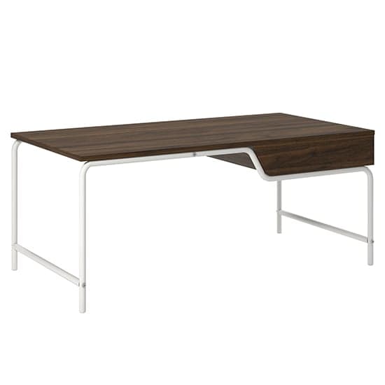 Westar Wooden Coffee Table With White Metal Frame In Walnut_2