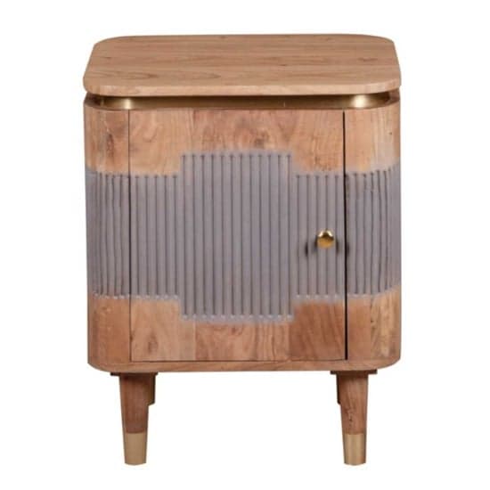 Weston Acacia Wood Bedside Cabinet With 1 Door In Natural_1