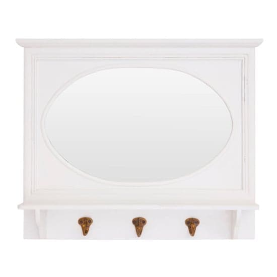 Whirly Wall Bedroom Mirror In Cool White Wooden Frame_2