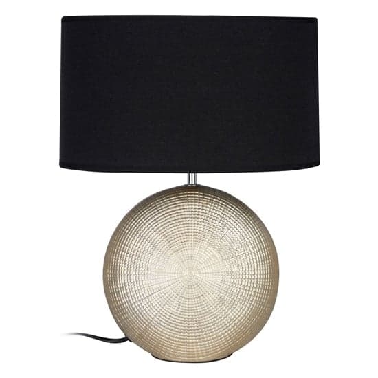 Whoopty Black Fabric Shade Table Lamp With Gold Ceramic Base_2