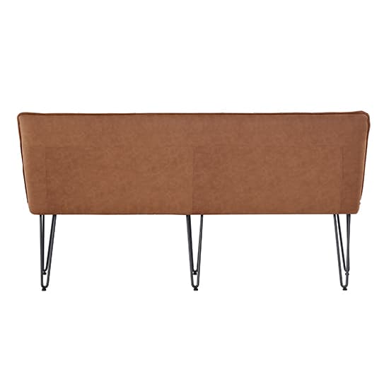 Wichita Faux Leather Large Dining Bench In Tan_4