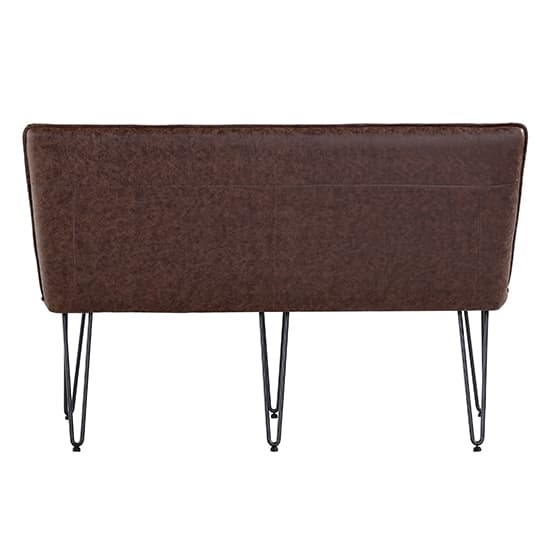 Wichita Faux Leather Medium Dining Bench In Brown_4