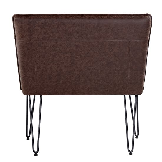 Wichita Faux Leather Small Dining Bench In Brown_4