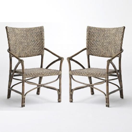 Wickers Jester Rustic Wooden Accent Chairs In Pair_1