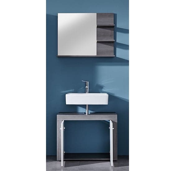 Wildon Bathroom Furniture Set 9 In White And Smoky Silver_2