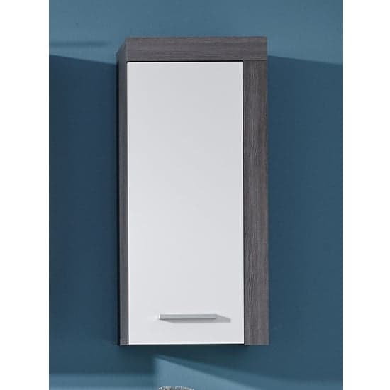 Wildon Bathroom Wall Storage Cabinet In White And Smoky Silver_1
