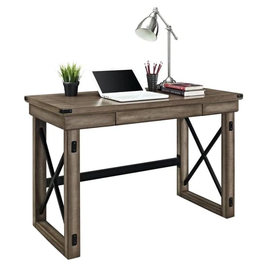 Wildwoods Wooden Laptop Desk In Rustic Grey_2