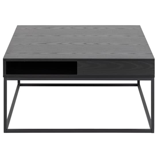 Wilf Melamine Coffee Table Square With Metal Frame In Ash Black_4