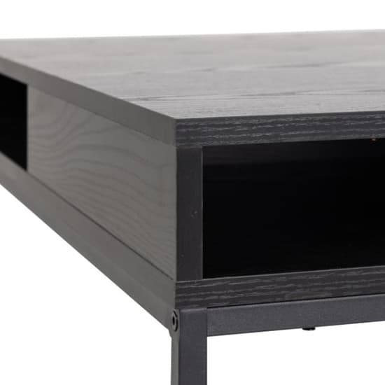 Wilf Melamine Coffee Table Square With Metal Frame In Ash Black_5