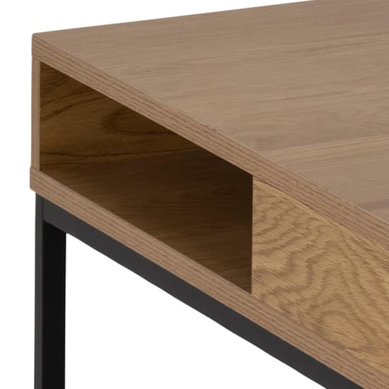 Wilf Melamine Coffee Table Square With Metal Frame In Wild Oak_6