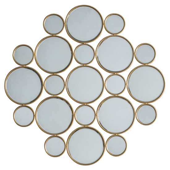 William Circles Wall Mirror In Gold Frame_3