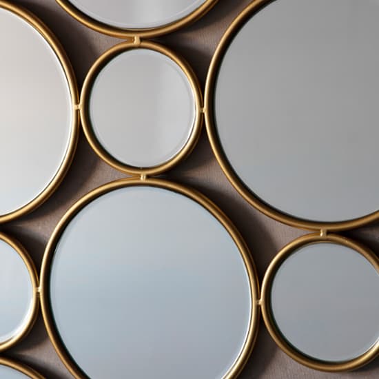 William Circles Wall Mirror In Gold Frame_4