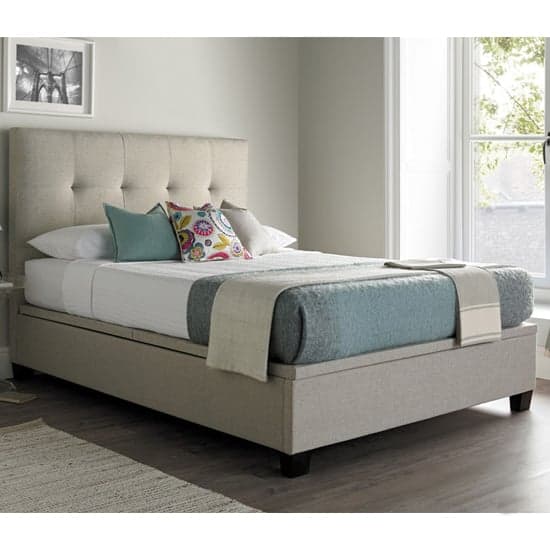 Williston Pendle Fabric Ottoman King Size Bed In Oatmeal_1