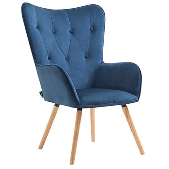 Willows Fabric Bedroom Armchair In Midnight Blue_3