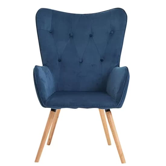 Willows Fabric Bedroom Armchair In Midnight Blue_4