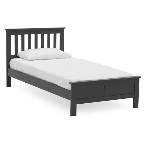 Willox Wooden Single Size Bed In Grey