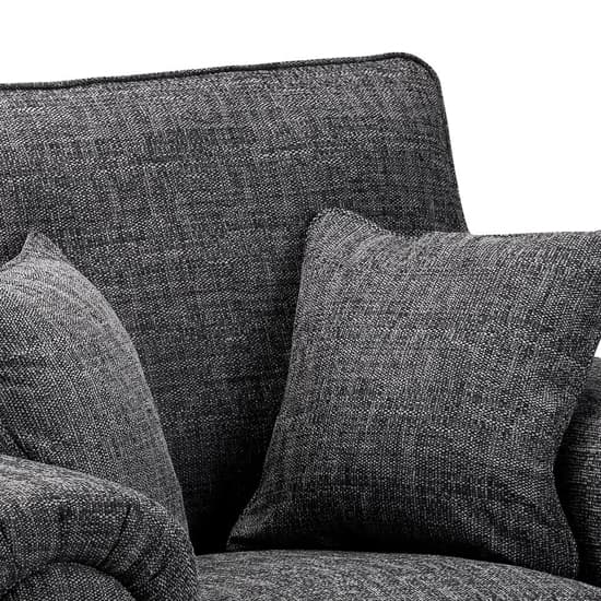 Willy Fabric Armchair In Grey With Scroll Arms_3