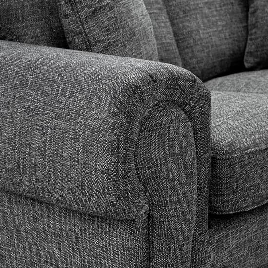 Willy Fabric Armchair In Grey With Scroll Arms_5