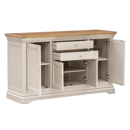 Winches Wooden Sideboard With 4 Doors 2 Drawers In Silver Birch_2