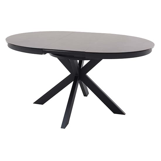 Winnipeg Extending Grey Dining Table With Matt Black Legs Furniture in Fashion
