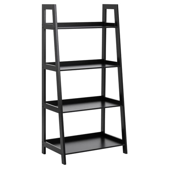 Winooski Wooden Bookcase With 4 Shelves In Black_2