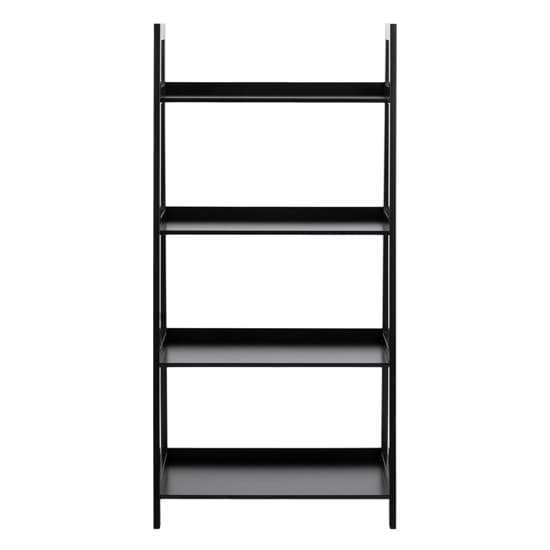 Winooski Wooden Bookcase With 4 Shelves In Black_3