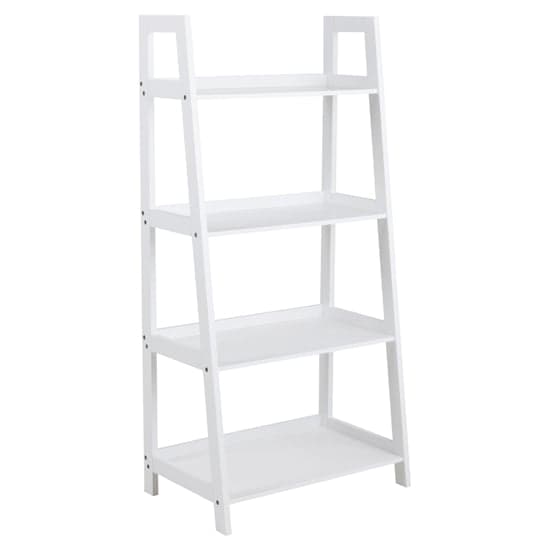 Winooski Wooden Bookcase With 4 Shelves In White_2