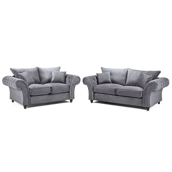 Winston Fabric 3+2 Seater Sofa Set In Grey_1