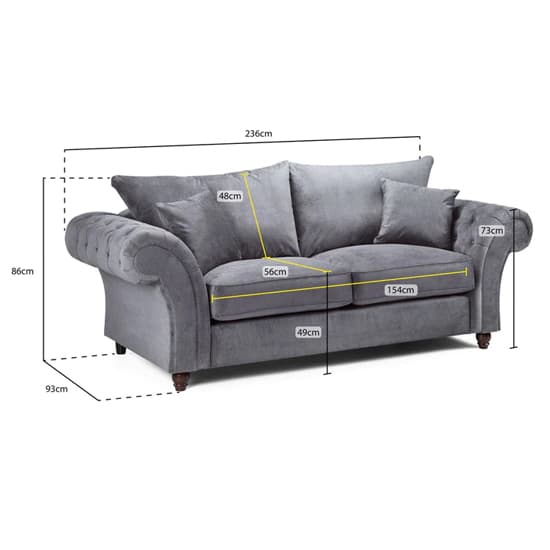 Winston Fabric 3+2 Seater Sofa Set In Grey_7