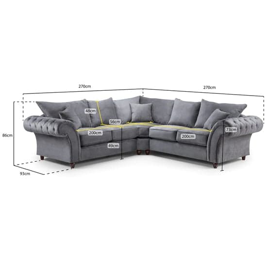 Winston Fabric Corner Sofa Large In Grey_5