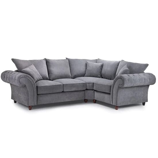 Winston Fabric Corner Sofa Right Hand In Grey_1