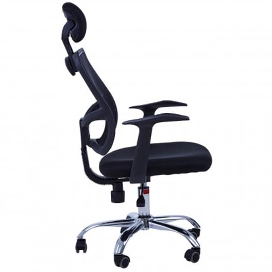 Wivon Home And Office Rolling Base Fabric Chair In Black_3
