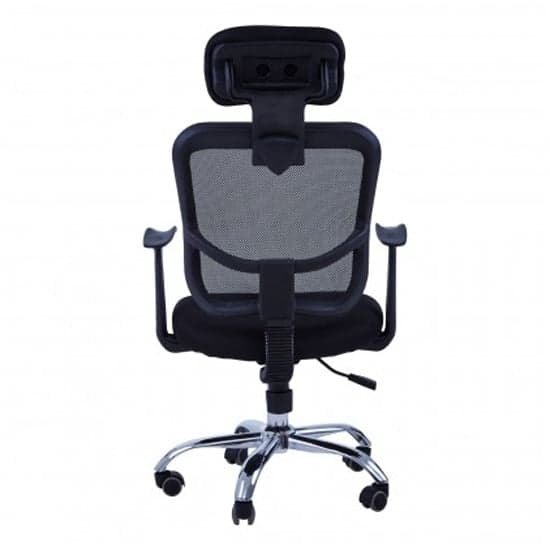 Wivon Home And Office Rolling Base Fabric Chair In Black_4
