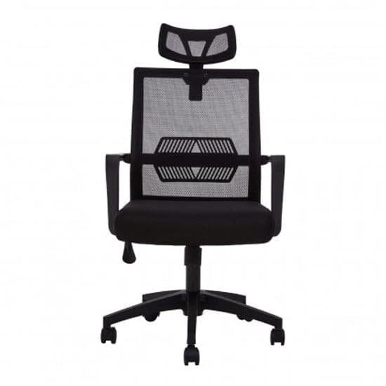 Wivon Rolling Home And Office Fabric Chair In Black_2