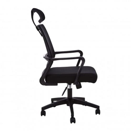 Wivon Rolling Home And Office Fabric Chair In Black_3