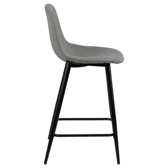 Woodburn Light Grey Fabric Bar Chairs With Metal Legs In Pair_3