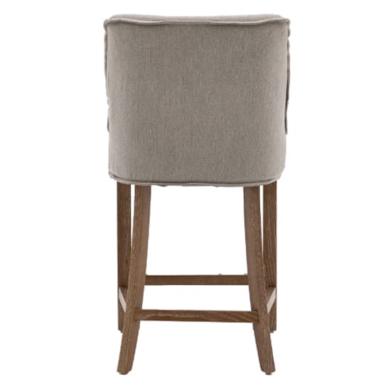 Worland Grey Fabric Bar Chairs With Wooden Legs In Pair_4