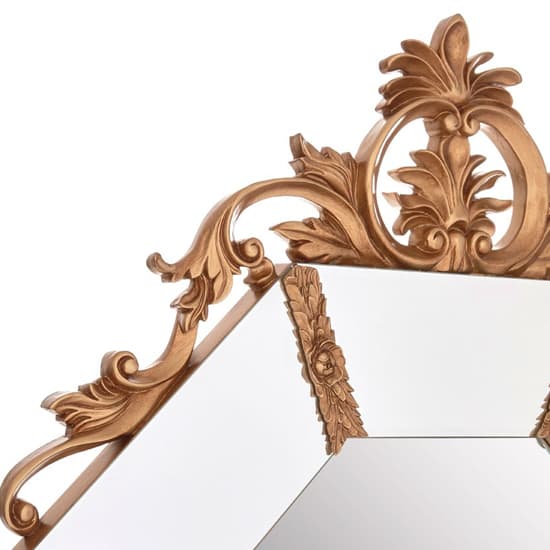 Wrexo Octagonal Acanthus Leaf Wall Mirror In Gold_3