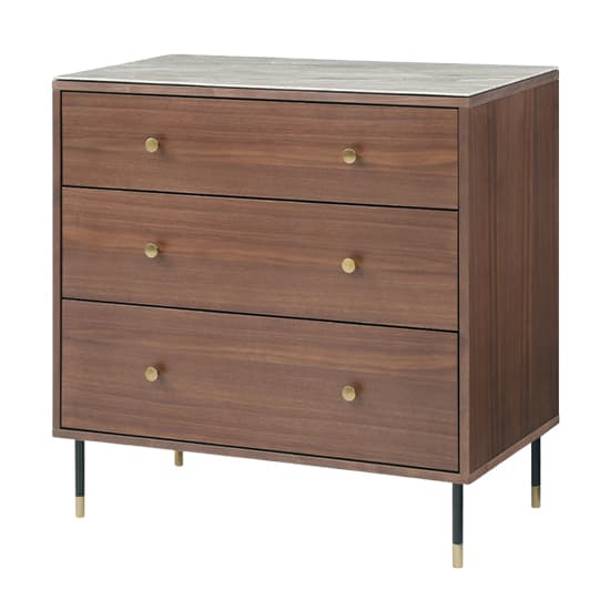 Wyatt Wooden Chest Of 3 Drawers With Marble Effect Glass Top_2
