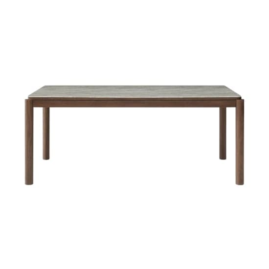 Wyatt Wooden Dining Table Large With Marble Effect Glass Top_2