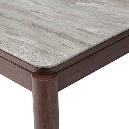 Wyatt Wooden Dining Table Large With Marble Effect Glass Top_4