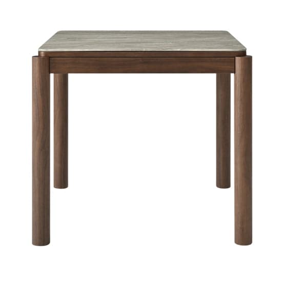 Wyatt Wooden Dining Table Square With Marble Effect Glass Top_2