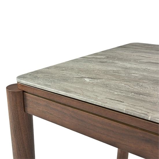 Wyatt Wooden Dining Table Square With Marble Effect Glass Top_3
